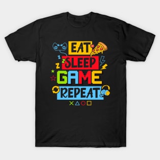 Eat Sleep Game  Repeat T-Shirt